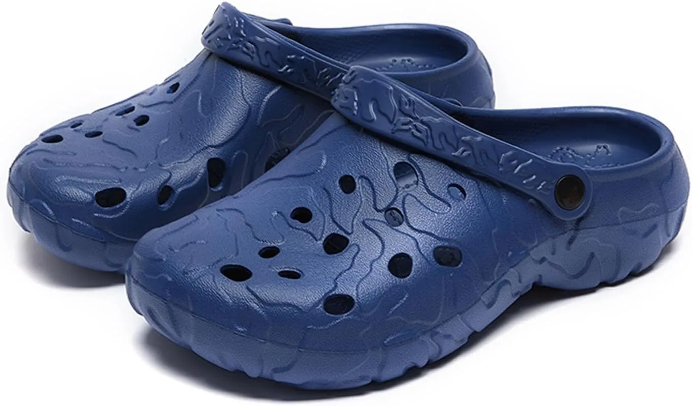 SECHRITE Clogs for Men Rubber Garden Shoes Lightweight Clogs for Men Slip On Mules for Summer - River Edge