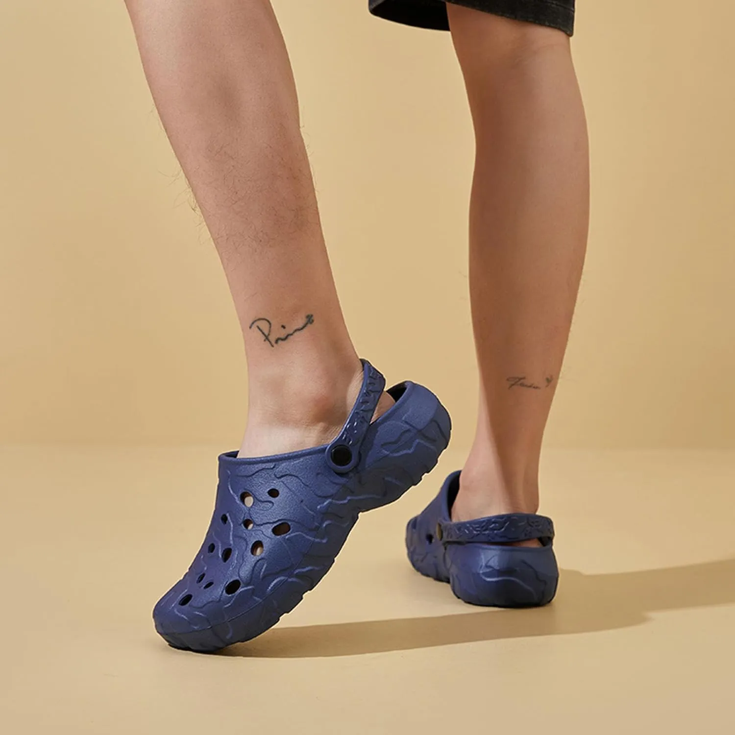 SECHRITE Clogs for Men Rubber Garden Shoes Lightweight Clogs for Men Slip On Mules for Summer - River Edge