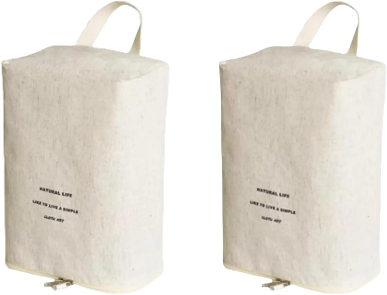 Shoe Bags for Travel, Set of 2 Pack Cotton and Linen Travel Shoe Bags for Packing, Waterproof Portable Travel Shoe Bag with Zipper Travel Essentials Women for and Men