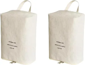 Shoe Bags for Travel, Set of 2 Pack Cotton and Linen Travel Shoe Bags for Packing, Waterproof Portable Travel Shoe Bag with Zipper Travel Essentials Women for and Men