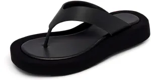 Slip on Flip Flops Slides for Women Casual Thongs Platform Sandals Summer Beach Shoes