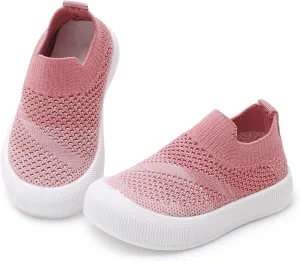 SOFMUO Baby Boys Girls Toddler Sneakers Kids Lightweight Knit Walking Shoes Mesh Breathable Tennis Trainers Shoe 1-3 Yrs…