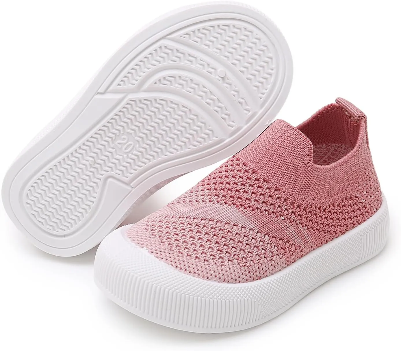 SOFMUO Baby Boys Girls Toddler Sneakers Kids Lightweight Knit Walking Shoes Mesh Breathable Tennis Trainers Shoe 1-3 Yrs…