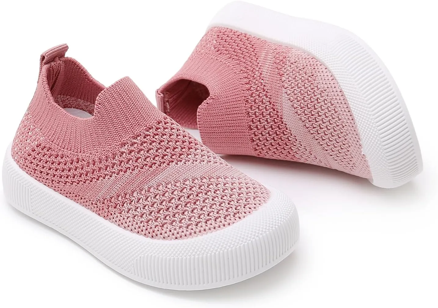 SOFMUO Baby Boys Girls Toddler Sneakers Kids Lightweight Knit Walking Shoes Mesh Breathable Tennis Trainers Shoe 1-3 Yrs…