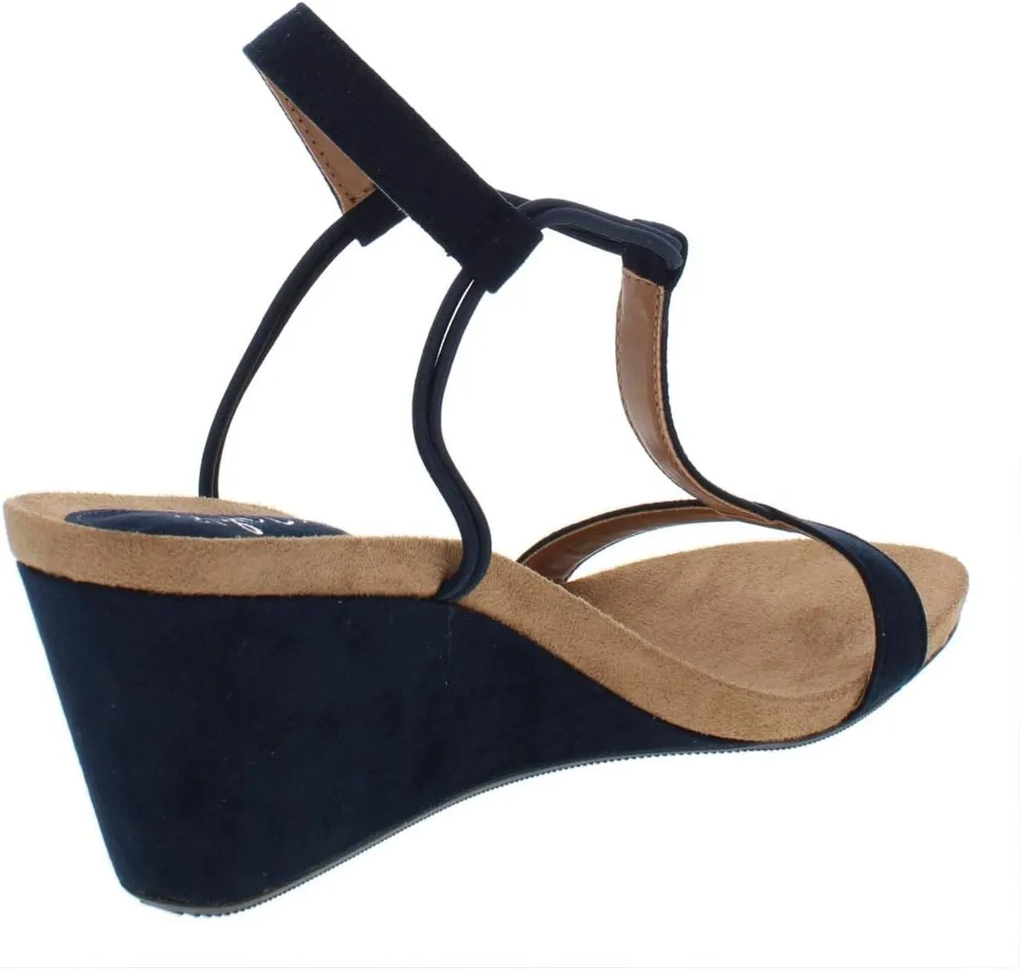 Style & Co. Womens Mulan T-strap Wedge Sandals