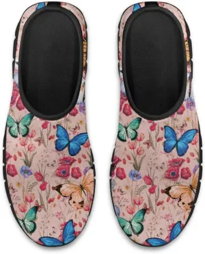 SYtrade Women's Loafers Walking Shoes Slip On Knitted Travel Shoes Black Sole