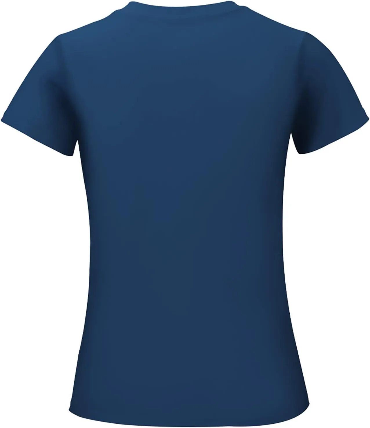 T Shirts Penguins On The Iceberg Short Sleeve for Women Crewneck Tees Trendy Lightweight Casual Summer Tees Navy
