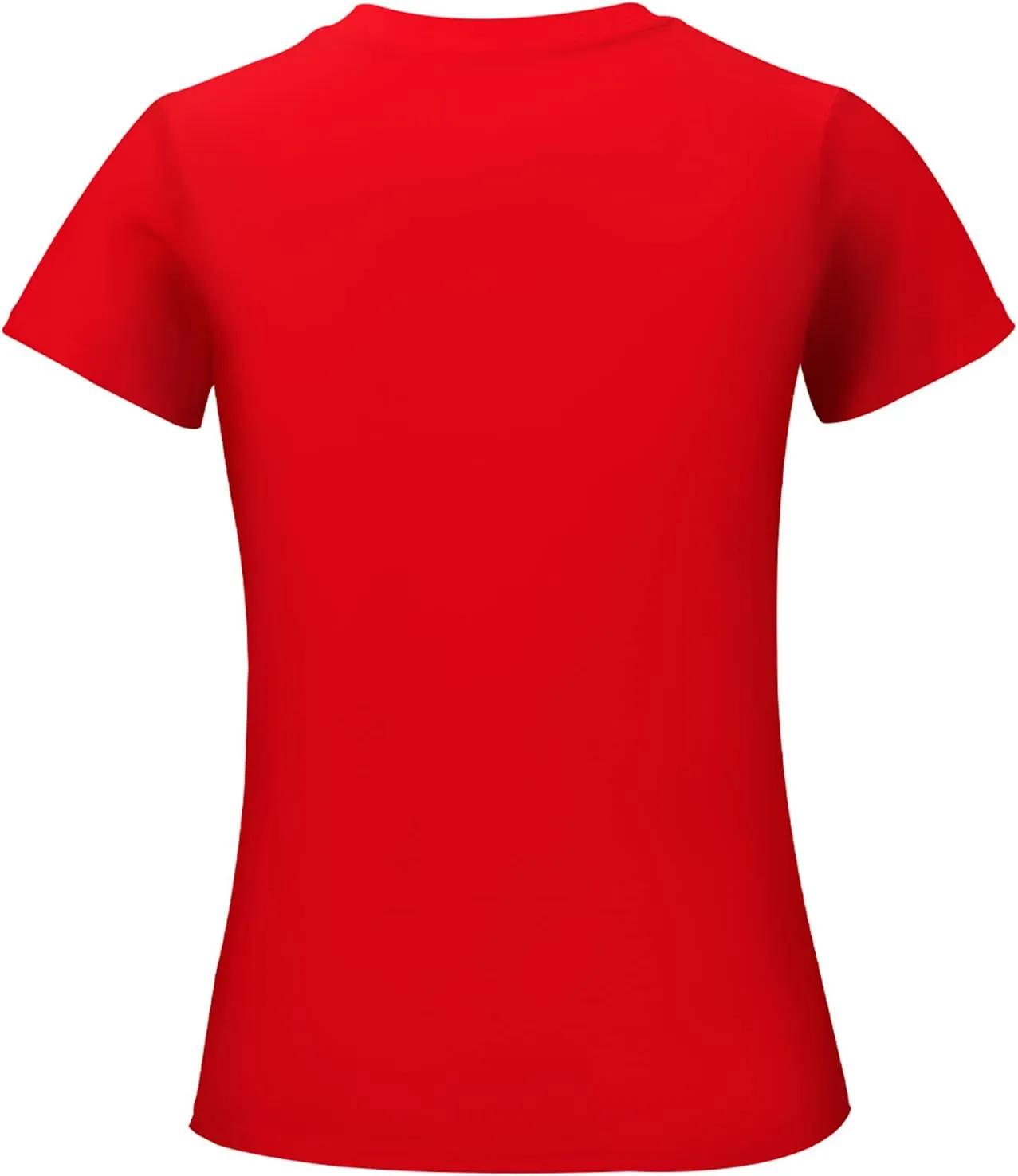 T Shirts Penguins On The Iceberg Short Sleeve for Women Crewneck Tees Trendy Lightweight Casual Summer Tees Red