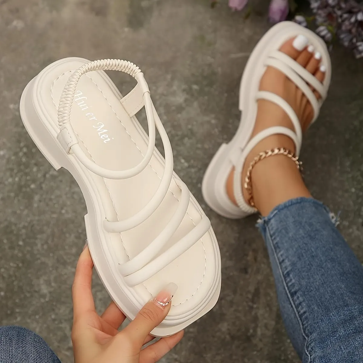 Thick-soled Casual Sandals for Women Summer Retro Roman Shoes