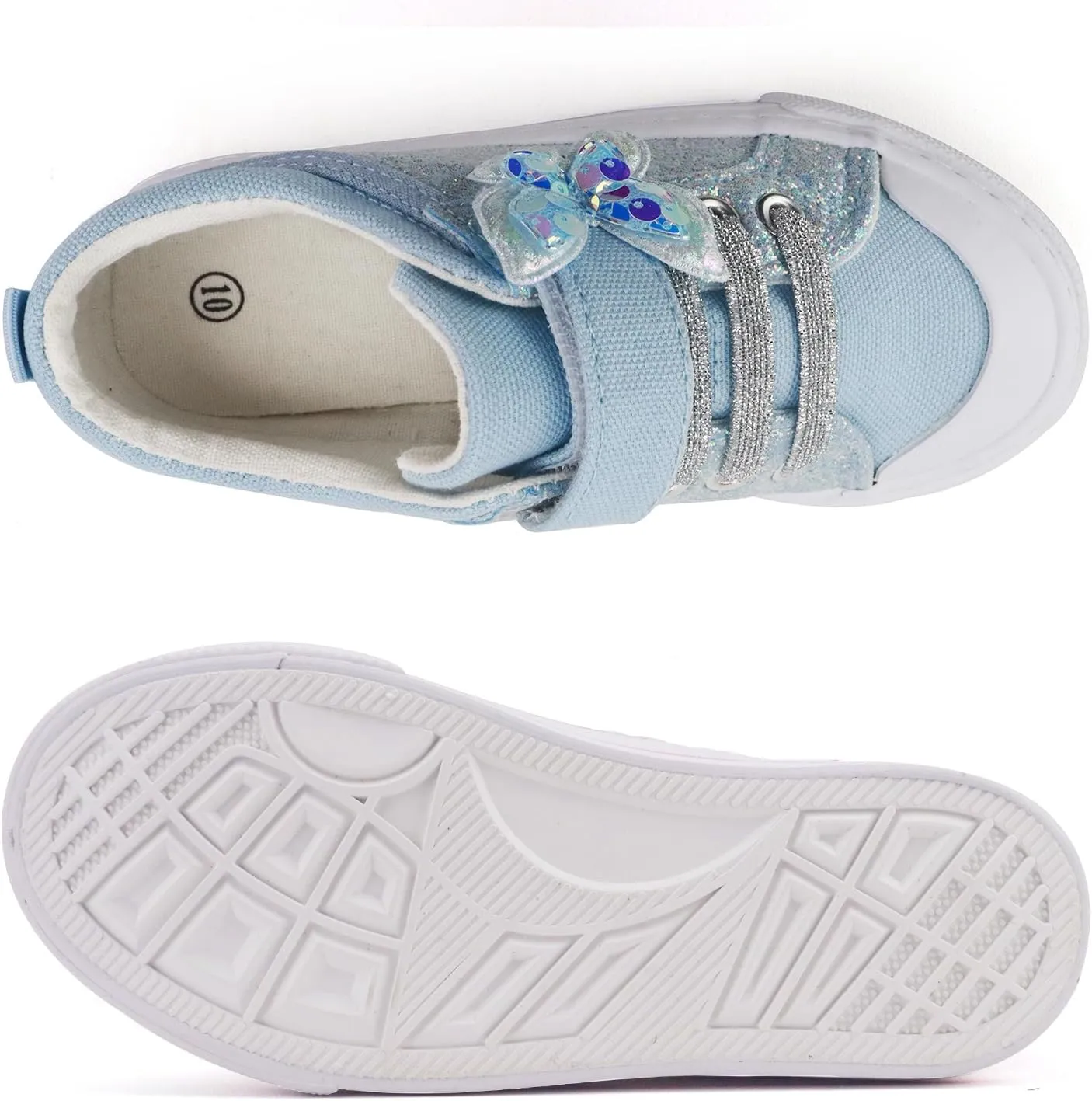 Toandon Kids Adorable Fashion High Top Casual Canvas Sneakers