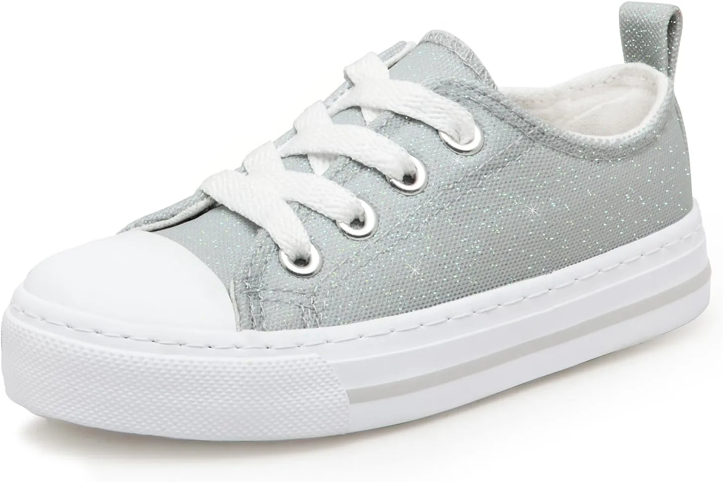 ToandonToddler Kids Sneakers Sparkle Fashion Glitter Sequins Canvas Shoes
