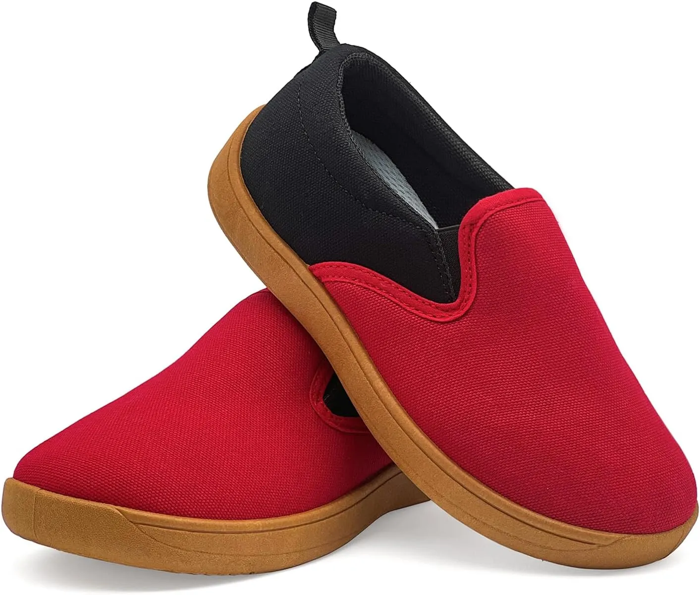 Toddler Kids Wide Barefoot Shoes Girls Boys Minimalist Slip On Canvas Sneakers Lightweight Casual Walking Shoes Fit Naturally Zero-Drop Sole