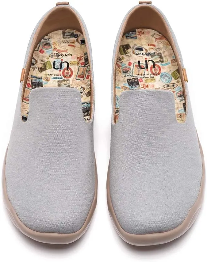 UIN Men's Slip Ons Color Loafers Canvas Lightweight Sneakers Walking Casual Art Painted Travel Shoes