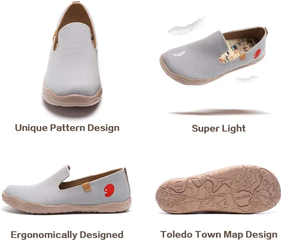 UIN Men's Slip Ons Color Loafers Canvas Lightweight Sneakers Walking Casual Art Painted Travel Shoes
