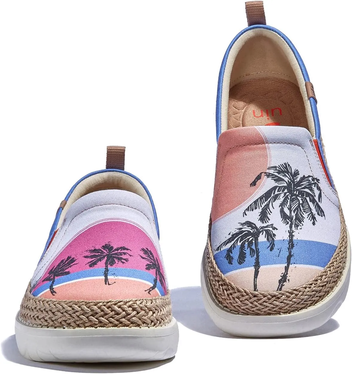UIN Women's Art Painted Loafers Slip On Casual Travel Shoes Lightweight Comfort Walking Fashion Sneaker Tarragona Series