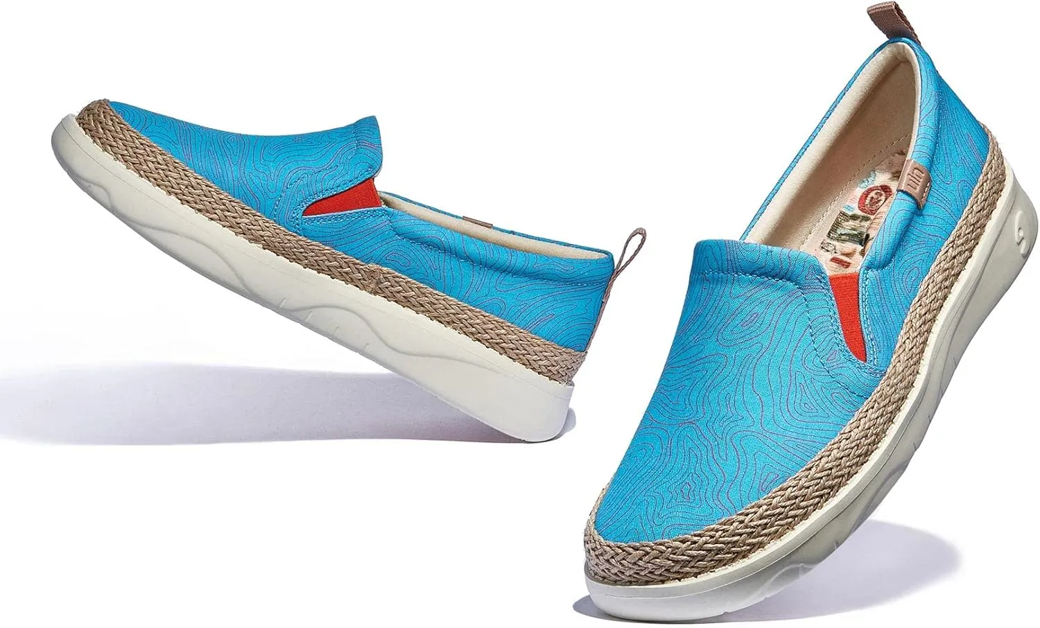 UIN Women's Art Painted Loafers Slip On Casual Travel Shoes Lightweight Comfort Walking Fashion Sneaker Tarragona Series