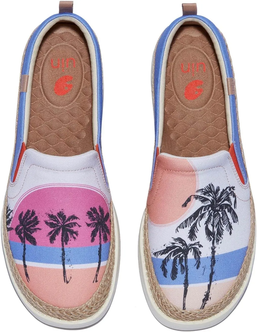 UIN Women's Art Painted Loafers Slip On Casual Travel Shoes Lightweight Comfort Walking Fashion Sneaker Tarragona Series