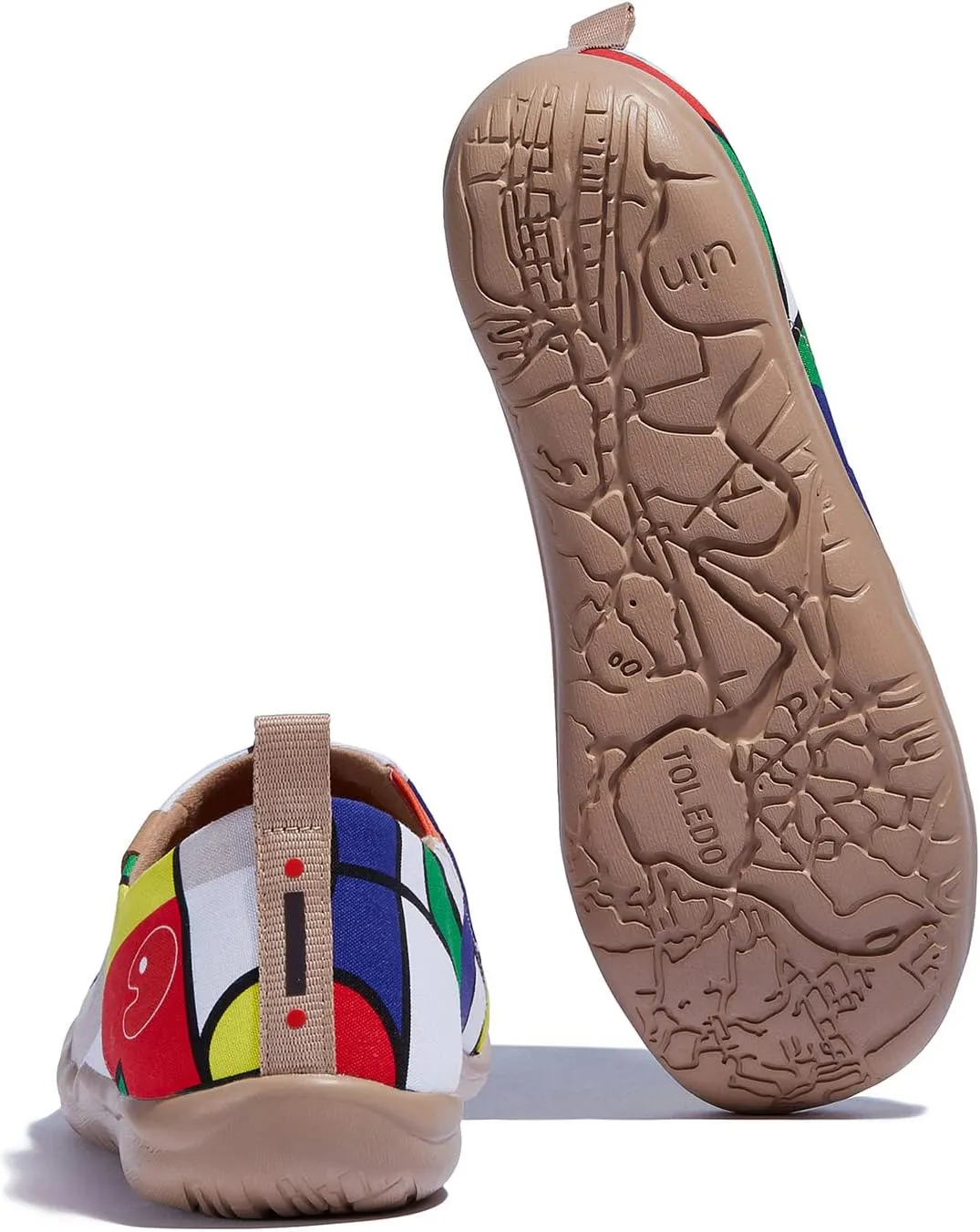 UIN Women's Blossom Slip On Shoes Colorful Comfortable Lightweight Art Travel Sneakers Casual Floral Stylish Everyday Loafers