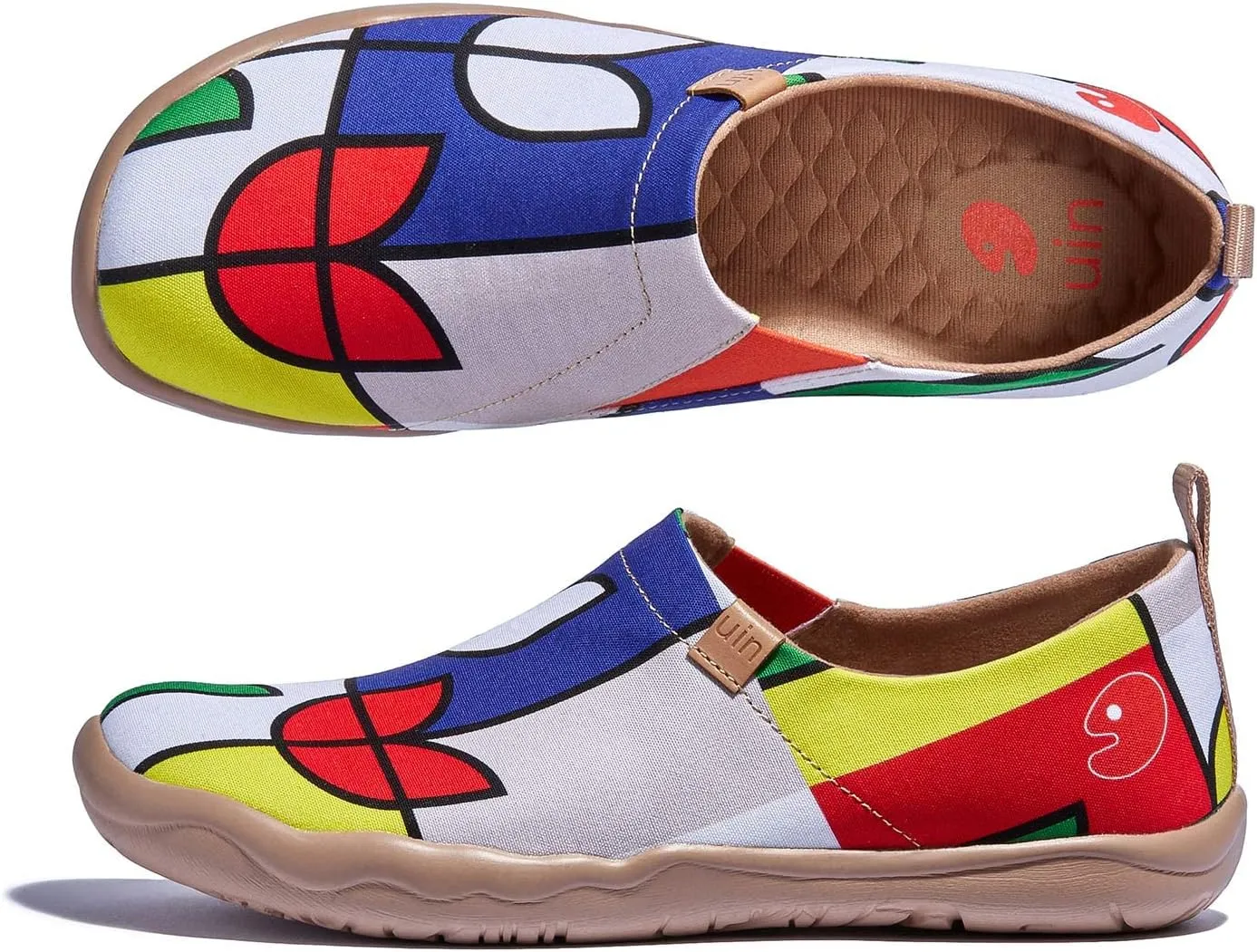 UIN Women's Blossom Slip On Shoes Colorful Comfortable Lightweight Art Travel Sneakers Casual Floral Stylish Everyday Loafers