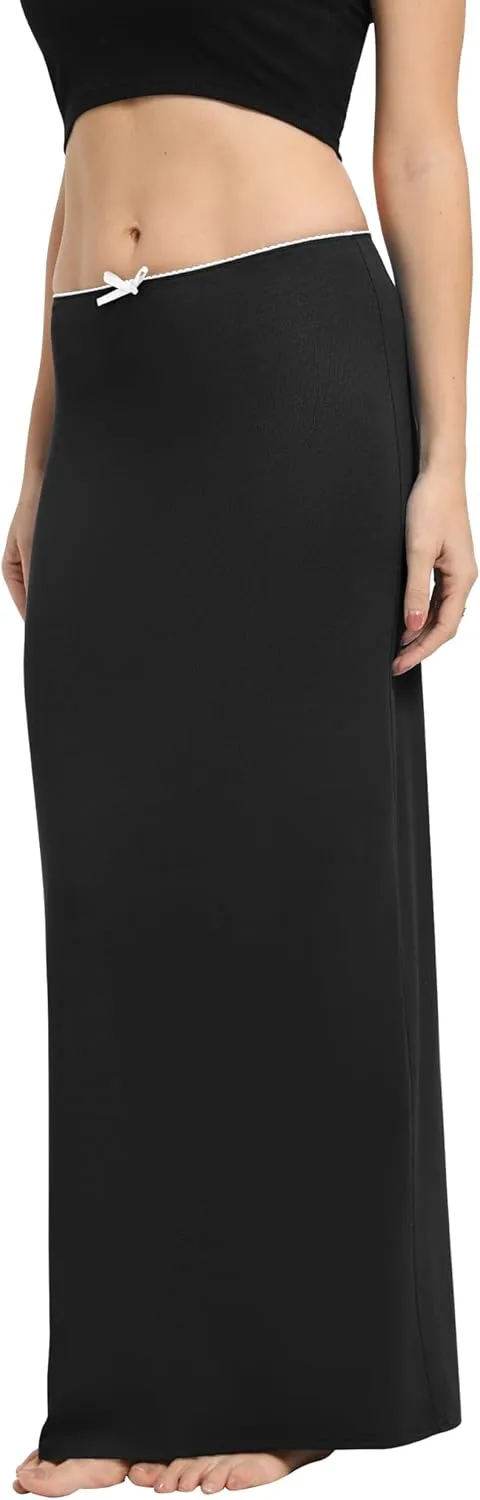 Urban CoCo Women's Elastic Waist Long Maxi Skirt Flowy Summer Beach Skirt for Vacation