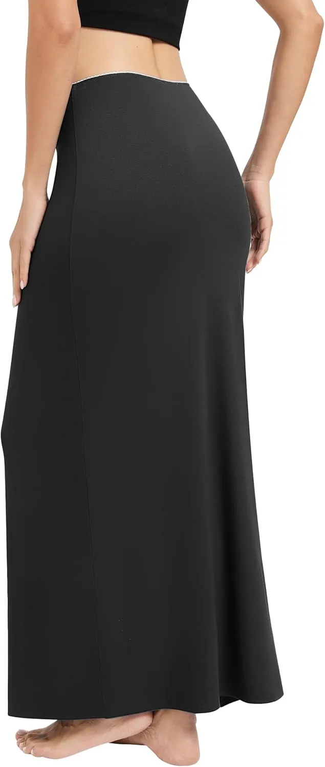 Urban CoCo Women's Elastic Waist Long Maxi Skirt Flowy Summer Beach Skirt for Vacation