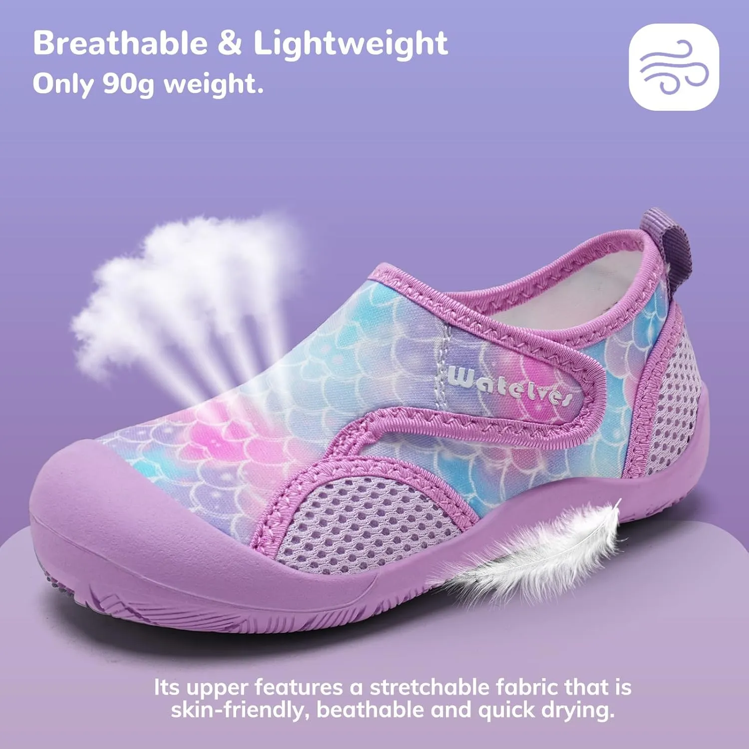 WateLves Wide Toddler Water Shoes Kids Quick Dry Barefoot Shoes Girls Boys Aqua Athletic Sneakers for Beach Hiking Swim Kayak Sport Accessories, Camping Essentials