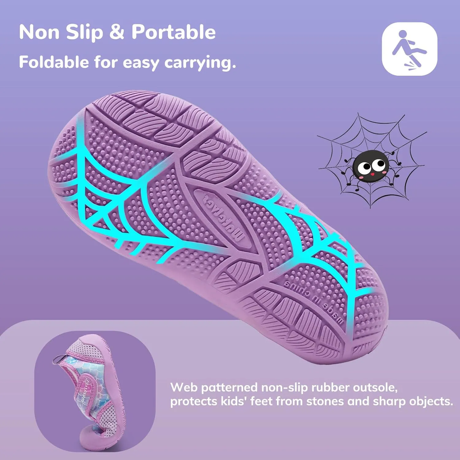 WateLves Wide Toddler Water Shoes Kids Quick Dry Barefoot Shoes Girls Boys Aqua Athletic Sneakers for Beach Hiking Swim Kayak Sport Accessories, Camping Essentials
