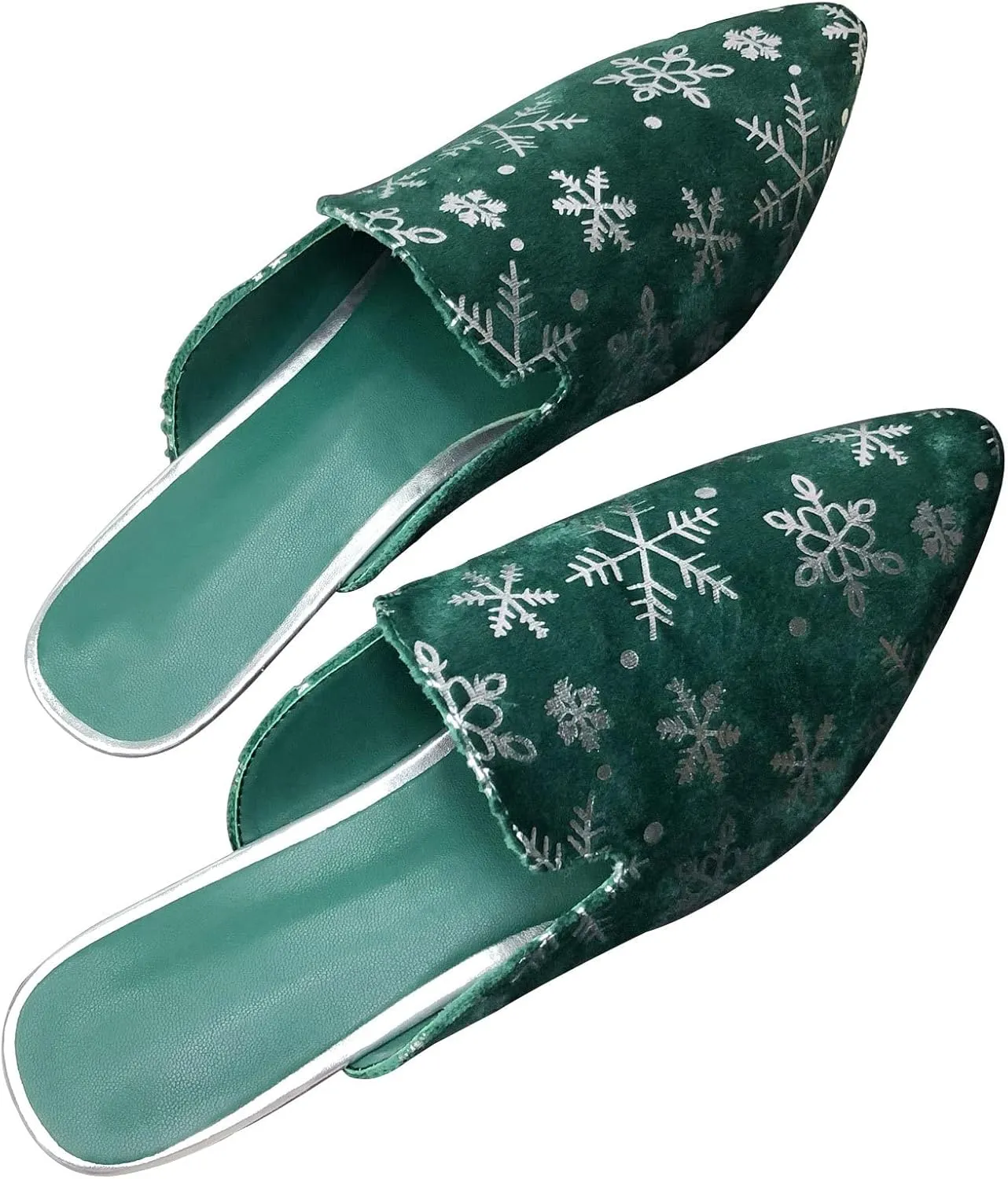 WENJIAZHIZHI Mules for Women Slip On Women's Flats Comfortable Closed Pointed Toe Backless Loafers Womens Clogs Mules