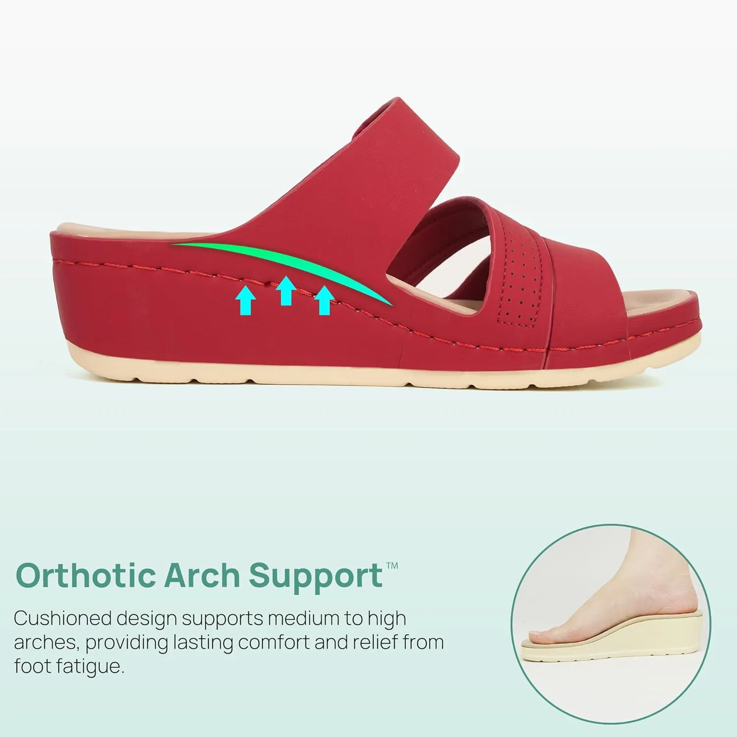 Women Arch Orthotic Support Comfort Slides Orthopedic Sandals