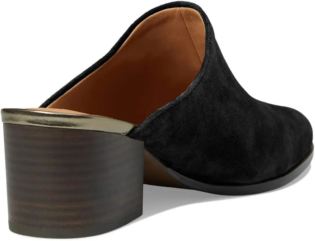 Women Chunky Block Heel Mules Pointed Closed Toe Suede Mule Sandals Slip-On Stacked Heels Booties Backless 2" Heeled Slide Shoes Comfort Fashion Casual Office Homecoming Retro 4-11 M US