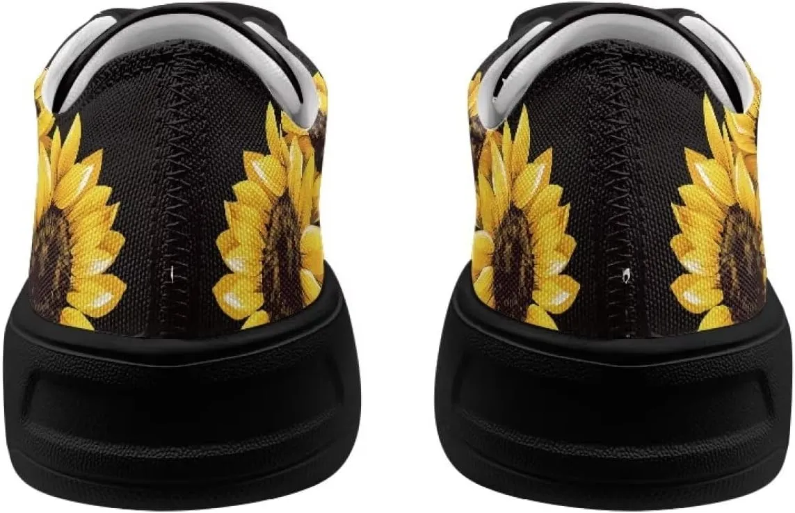 Women Classic Fashion Sneakers Lace Up Low Top Canvas Casual Sneakers Lightweight Breathable Comfort Wide Toe Shoes