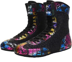 Women Men Wrestling Shoes Fashion Boxing Gym Trainers High Top Weightlifting Fitness Sneakers Comfortable Bodybuilding Shoes