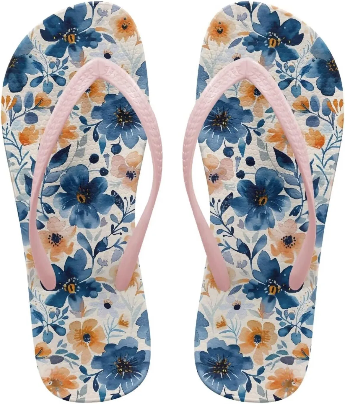 Women's Beach Sandals Non-Slip Quick-Dry Flip Flops Indoor Outdoor Slides Slipper for Shower Spa Pool & Summer Use Pink Strap Size 5.5-9.5