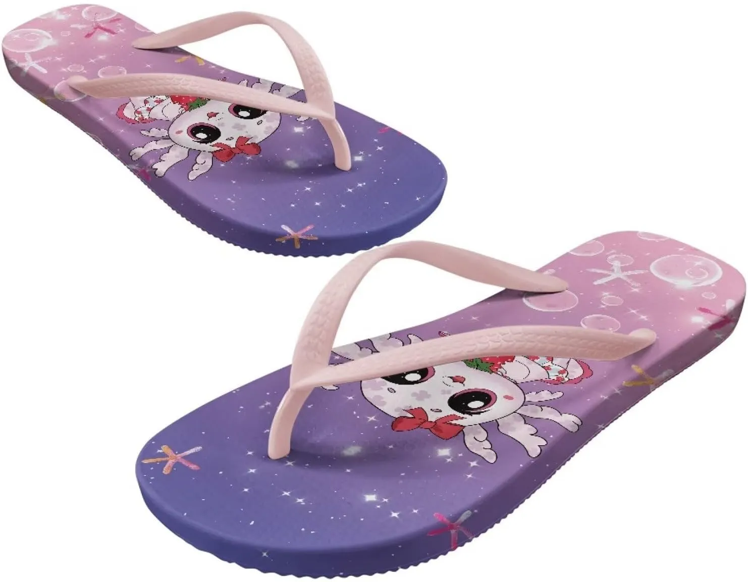 Women's Beach Sandals Non-Slip Quick-Dry Flip Flops Indoor Outdoor Slides Slipper for Shower Spa Pool & Summer Use Pink Strap Size 5.5-9.5