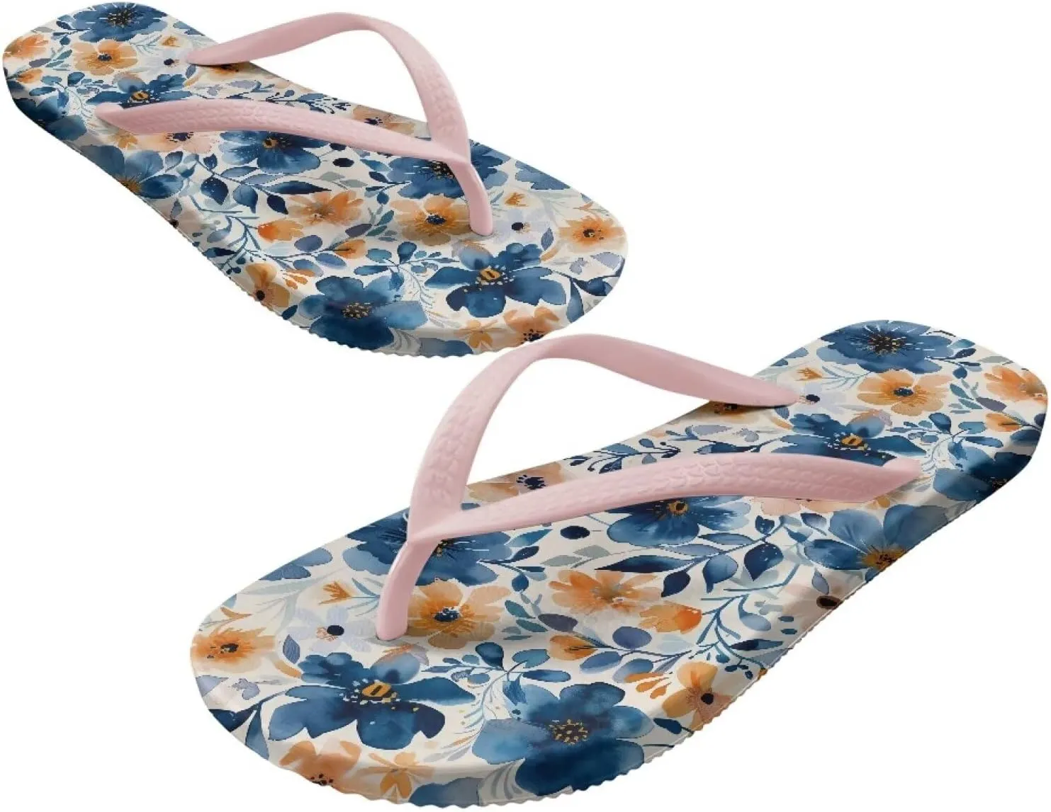 Women's Beach Sandals Non-Slip Quick-Dry Flip Flops Indoor Outdoor Slides Slipper for Shower Spa Pool & Summer Use Pink Strap Size 5.5-9.5