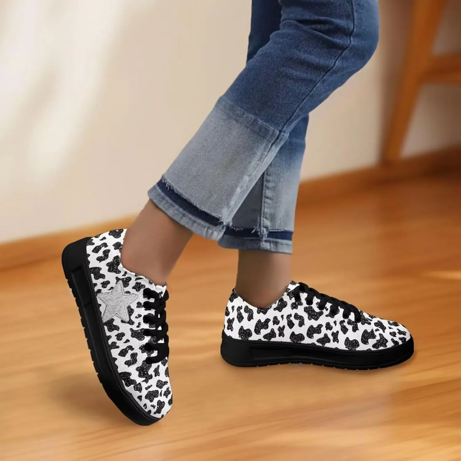 Women's Canvas Sneakers Mesh Lace Up Low Top Sneakers Lightweight Breathable Canvas Tennis Shoes Ladies Running Shoes