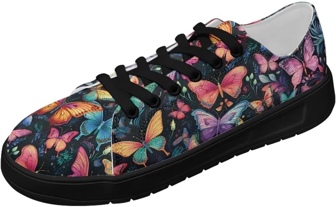 Women's Casual Canvas Sneakers Comfortable Low Top Walking Shoes Classic Lightweight Tennis Shoes Fashion Sneakers