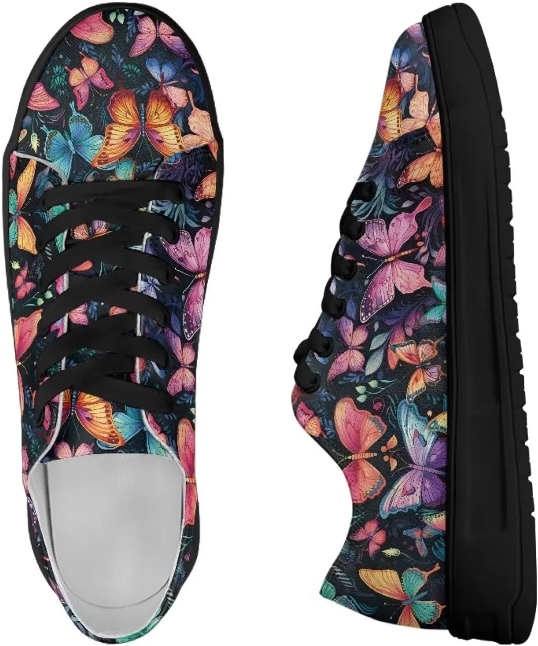 Women's Casual Canvas Sneakers Comfortable Low Top Walking Shoes Classic Lightweight Tennis Shoes Fashion Sneakers