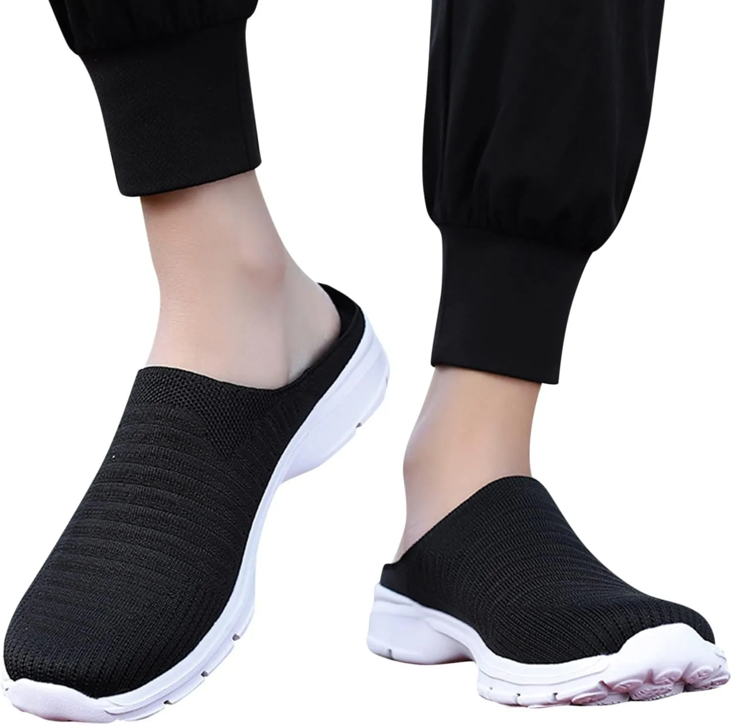 Women's Casual Slip on Half Shoes Breathable Walking Shoes Women Food Service Women Shoes Casual Women Shoes Sneakers Black Tennis Shoe Loafers Shoe