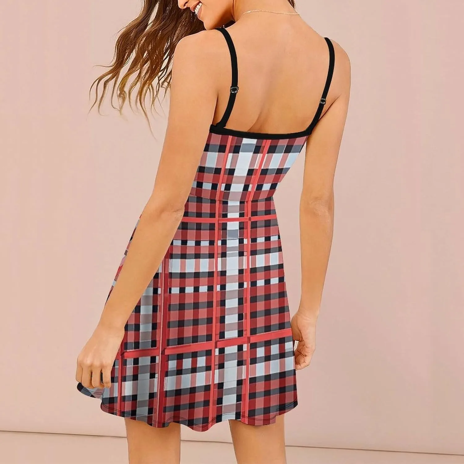 Women's Casual Swing Midi Sun Dress for Party Beach Date