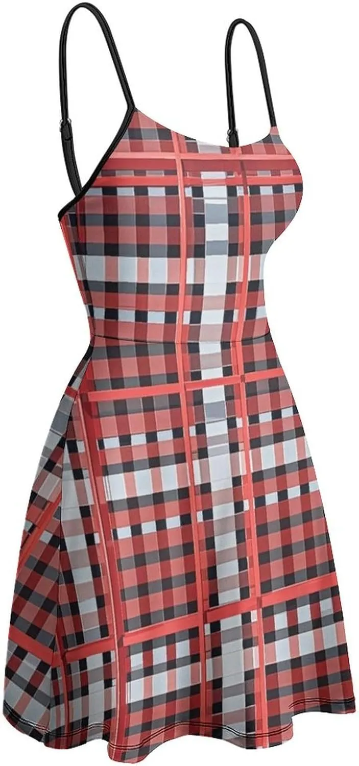 Women's Casual Swing Midi Sun Dress for Party Beach Date