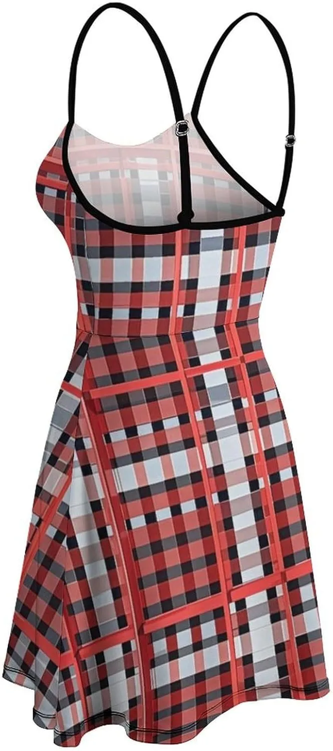 Women's Casual Swing Midi Sun Dress for Party Beach Date