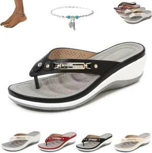 Women's Comfortable Breathable Mesh Orthopedic Sports Slippers - Arch Support, Summer Non-Slip Sandals for Women