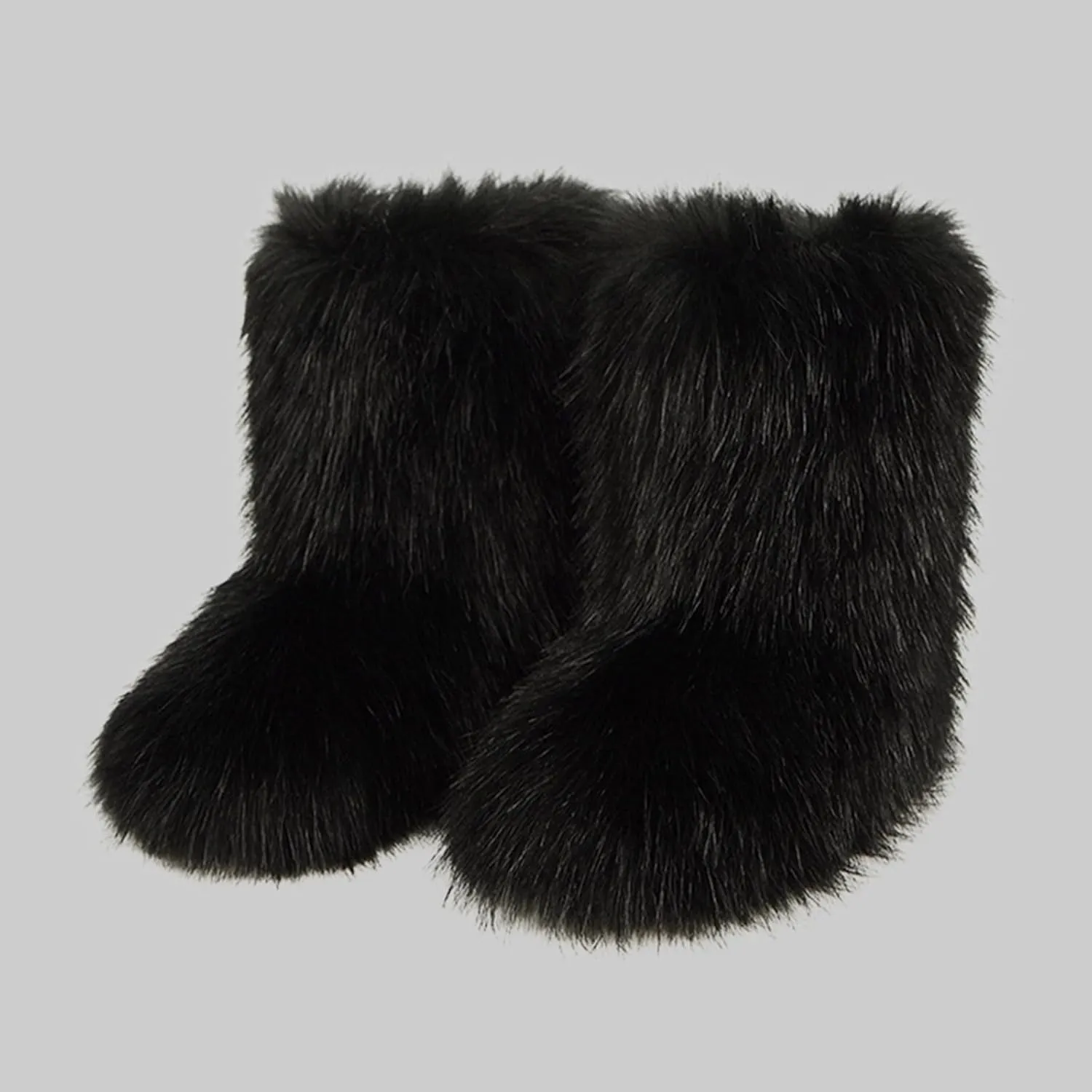 Women's Fashion Casual Outdoor Furry Boots Winter Imitation Snow Boots 50cm High Boots City Snow Boots Women