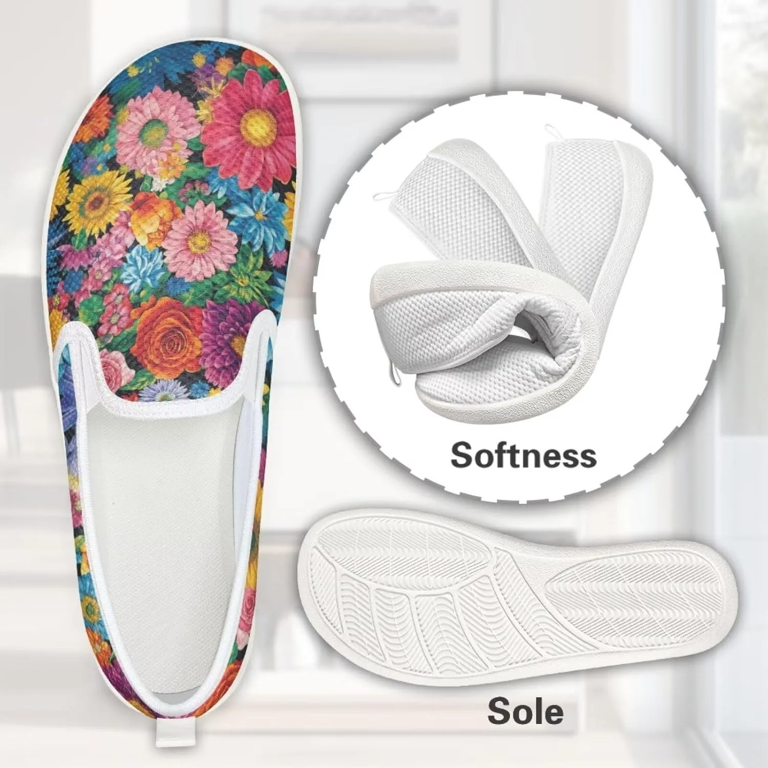 Women's Fashion Sneakers Casual Slip On Tennis Shoes Arch Support Walking Shoes for Women