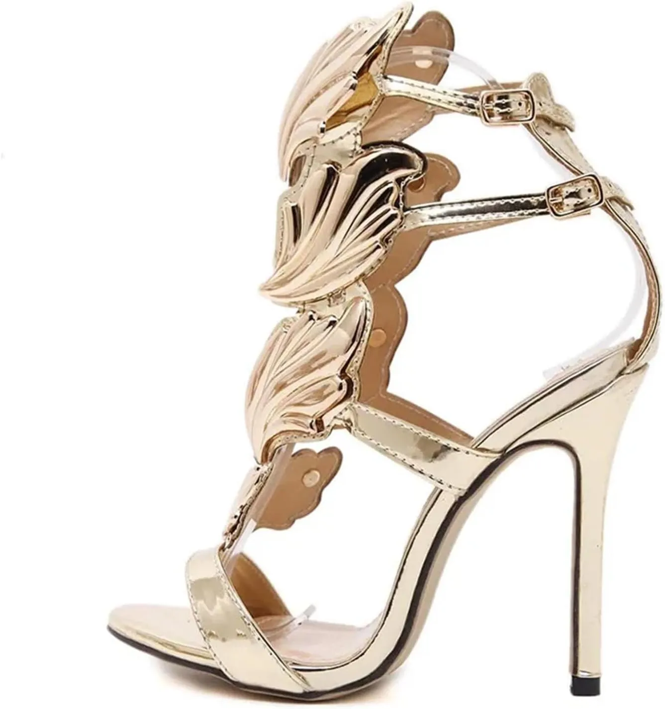 Women's Gladiator Bowknot Sandals - Roman Style High Heels with Wings