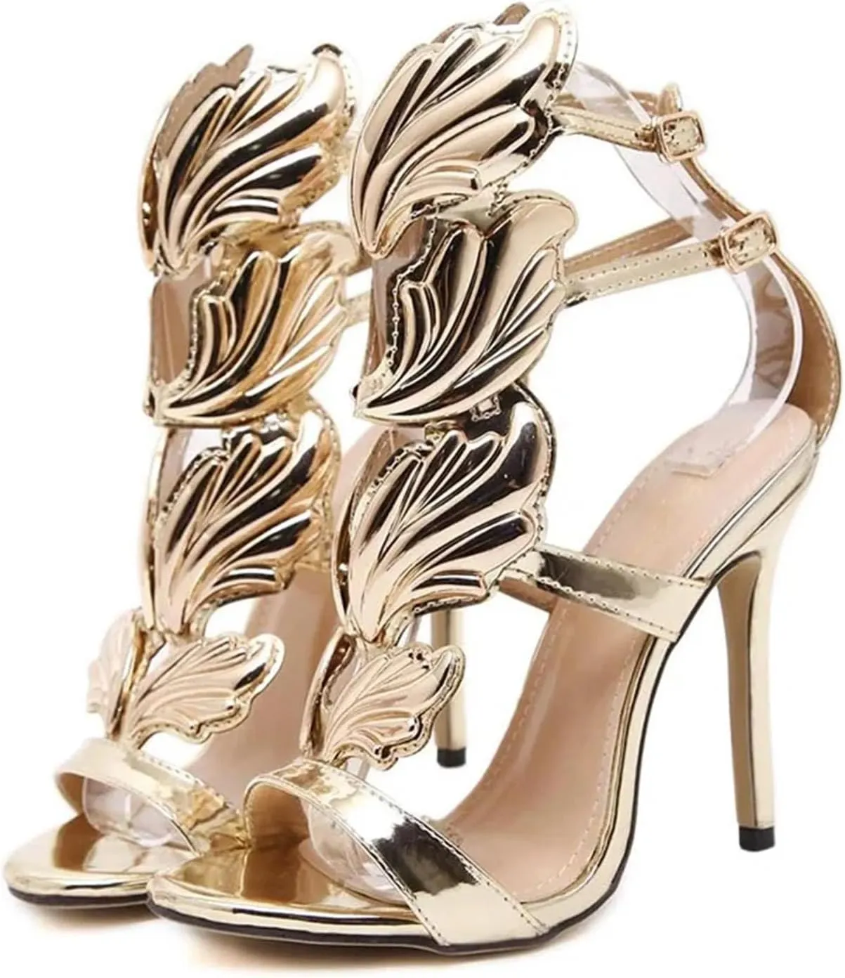 Women's Gladiator Bowknot Sandals - Roman Style High Heels with Wings