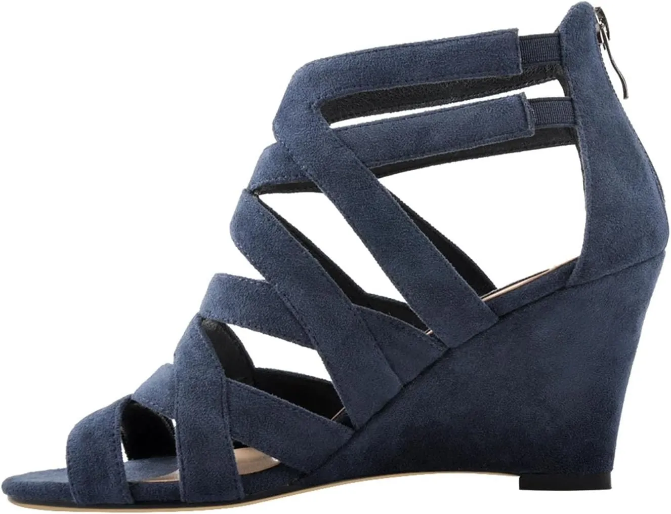 Women's Gladiator Cut-Out Wedge Sandals - Peep Toe Casual Party Shoes