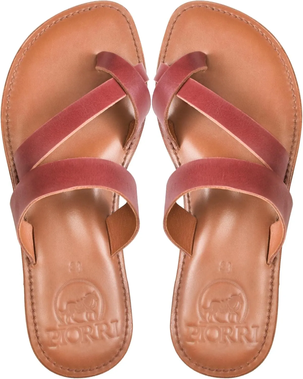 Women's Handmade Genuine Leather Summer Casual Comfort Flat Slide Sandals