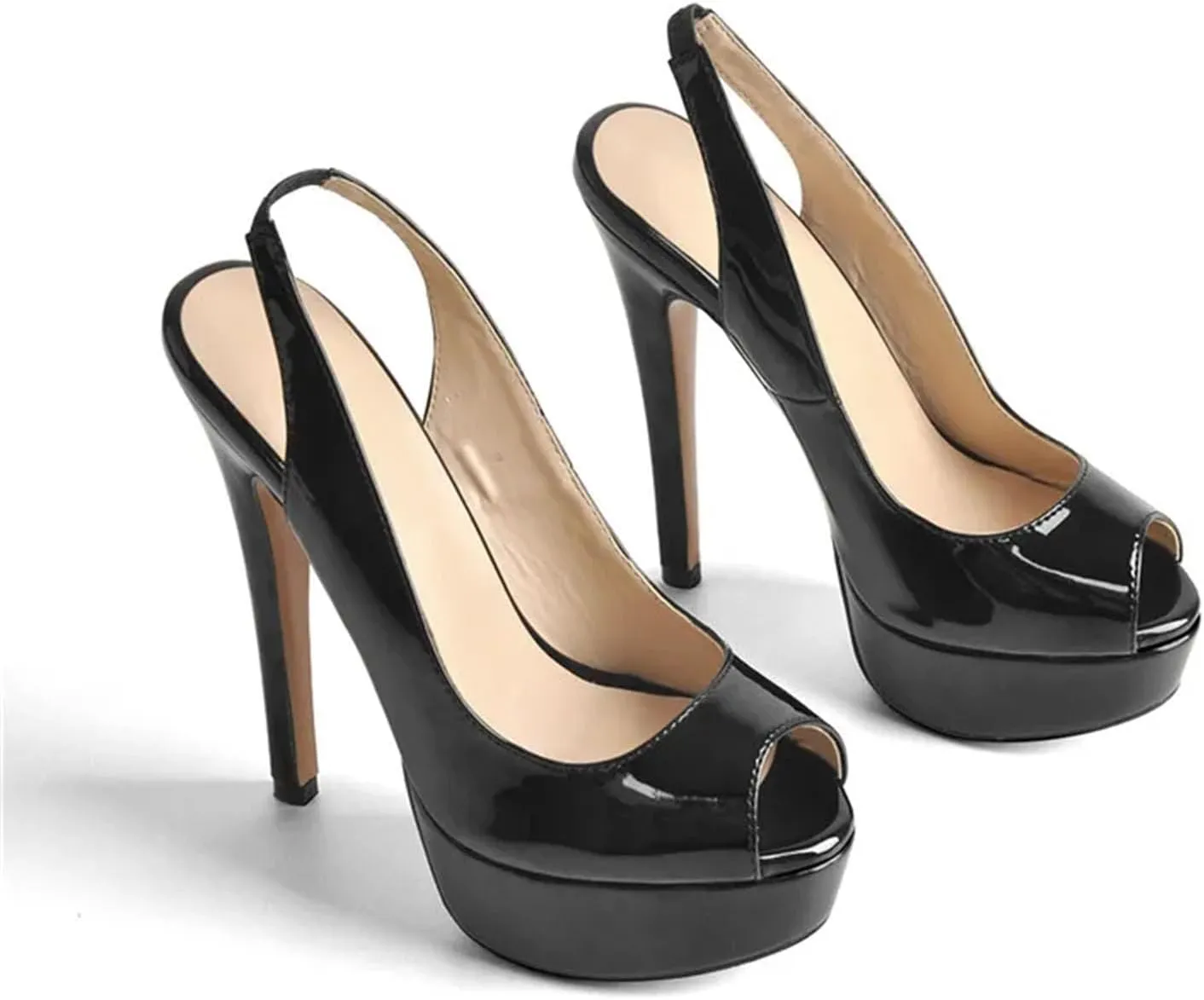 Women's Leopard Print Platforms - Mixed Color Buckle Party Pumps